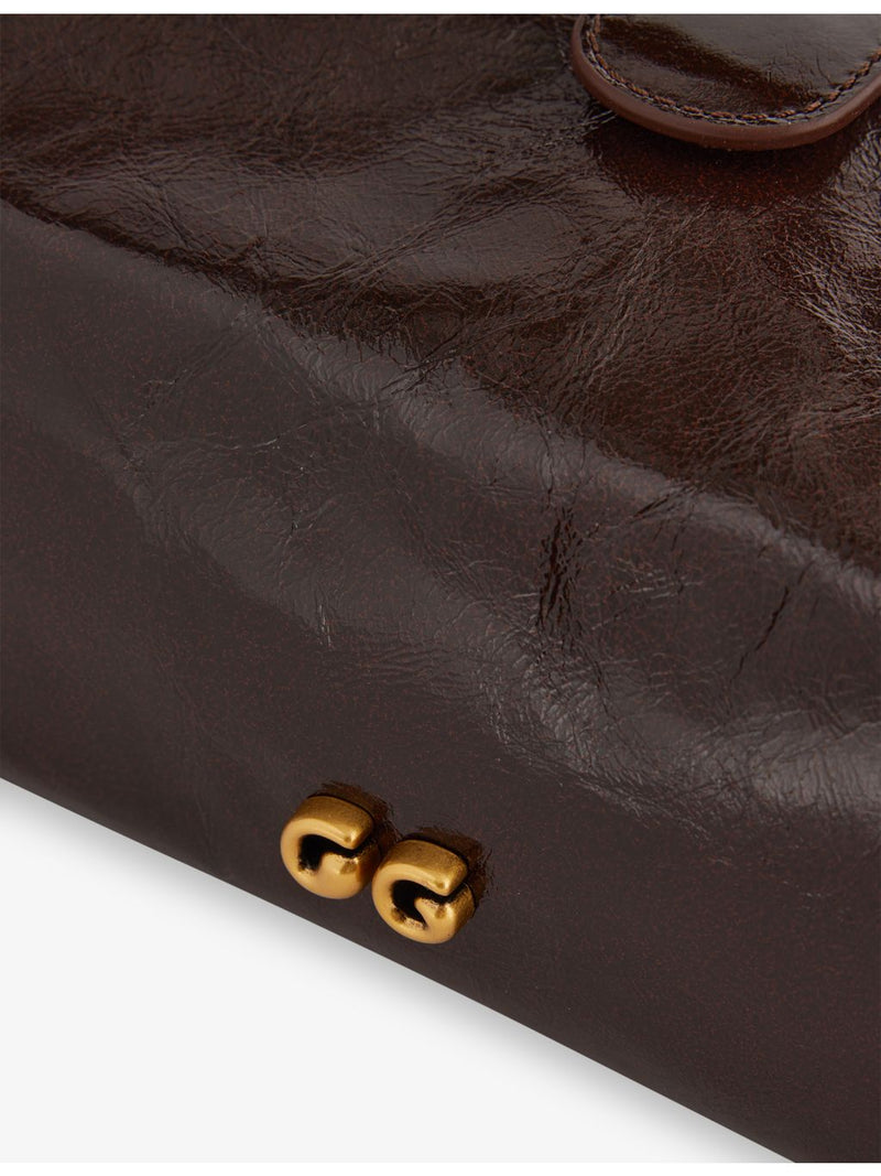 Cult Gaia fawn leather top-handle bag 20cm (British brand)