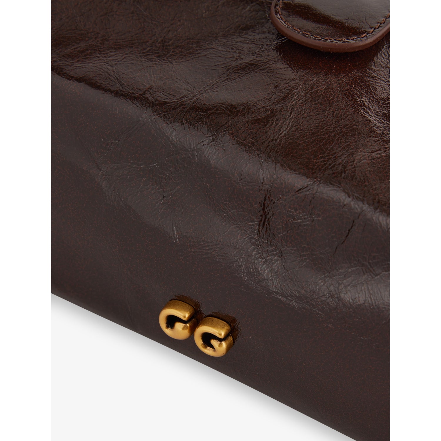 Cult Gaia fawn leather top-handle bag 20cm (British brand)