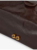 Cult Gaia fawn leather top-handle bag 20cm (British brand)
