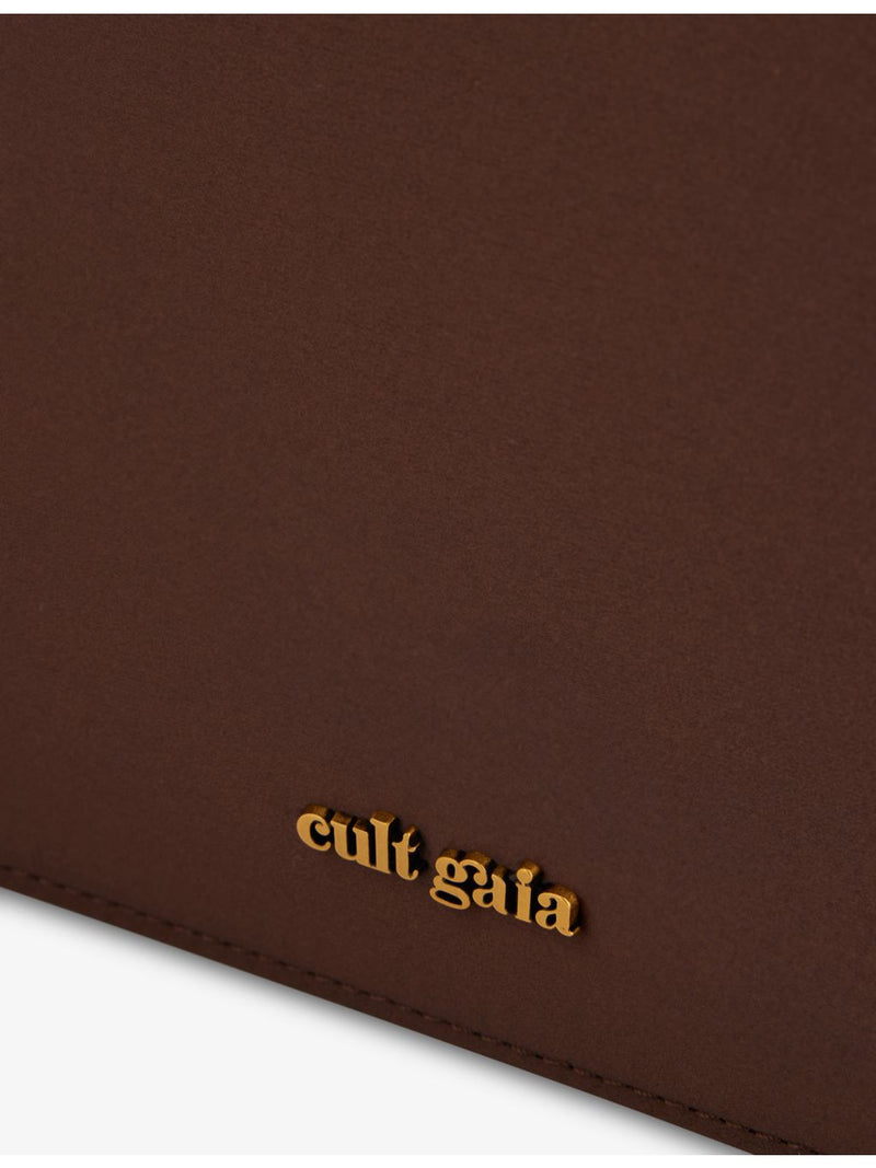 Cult Gaia Cosette satin shoulder bag with floral appliqué, UK version