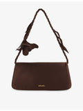 Cult Gaia Cosette satin shoulder bag with floral appliqué, UK version