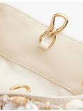 Cult Gaia Solene beaded satin mini clutch bag (British brand)