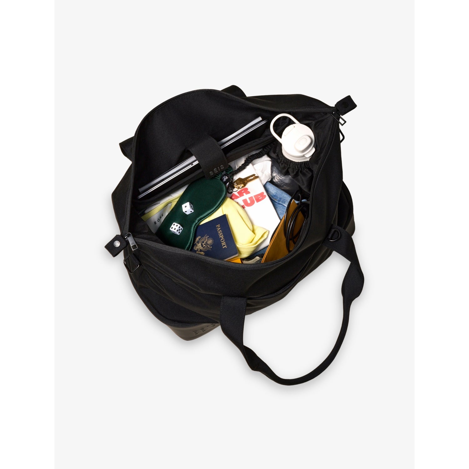 BÉIS leather-trim travel bag, UK version