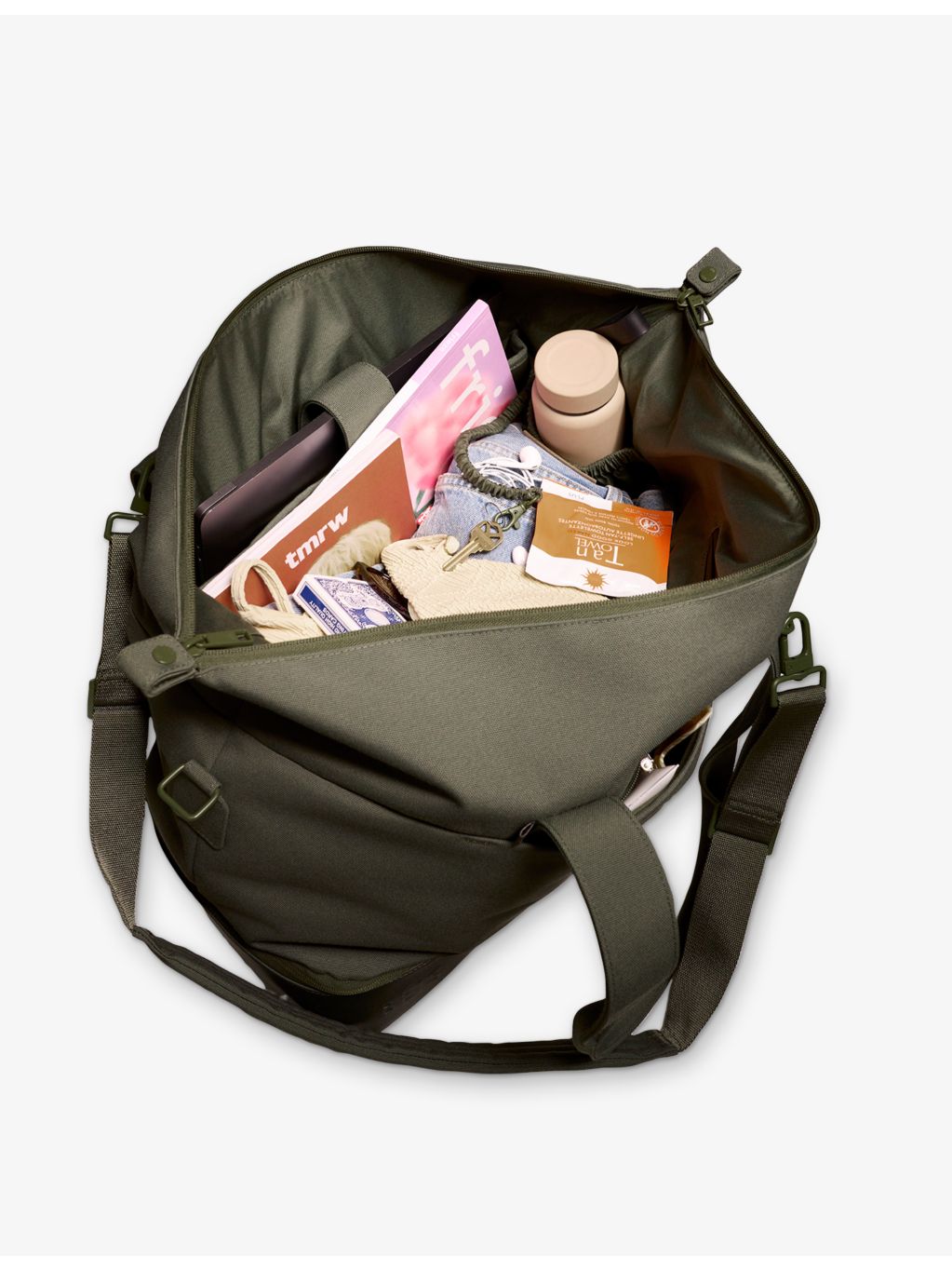 BÉIS Weekender leather-trim travel bag, UK version