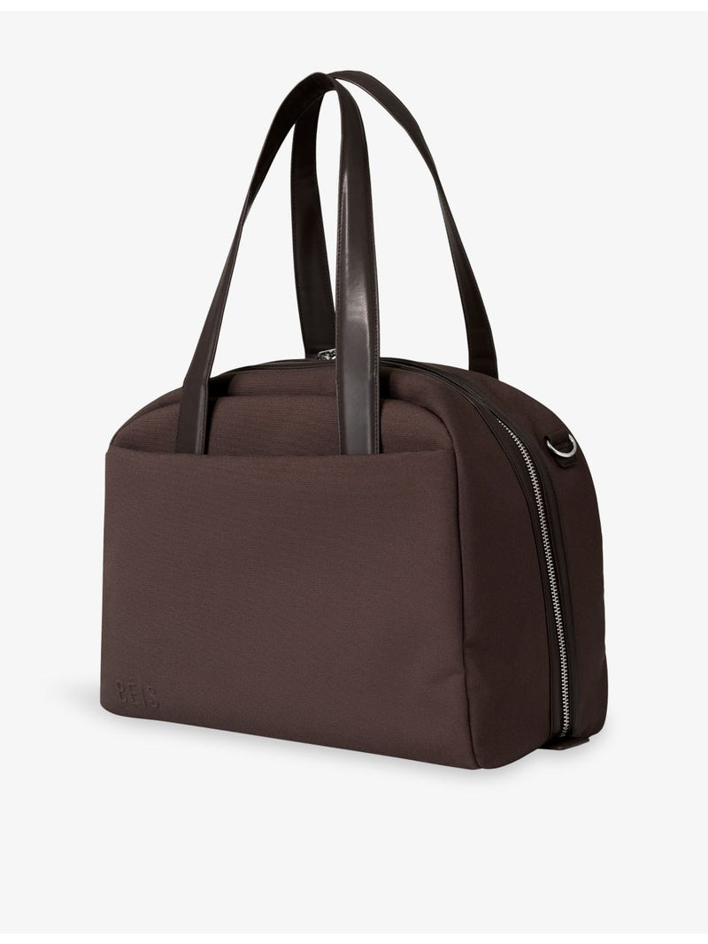 BÉIS Duffle Leather-Trim Bag 28L with padded straps, UK version