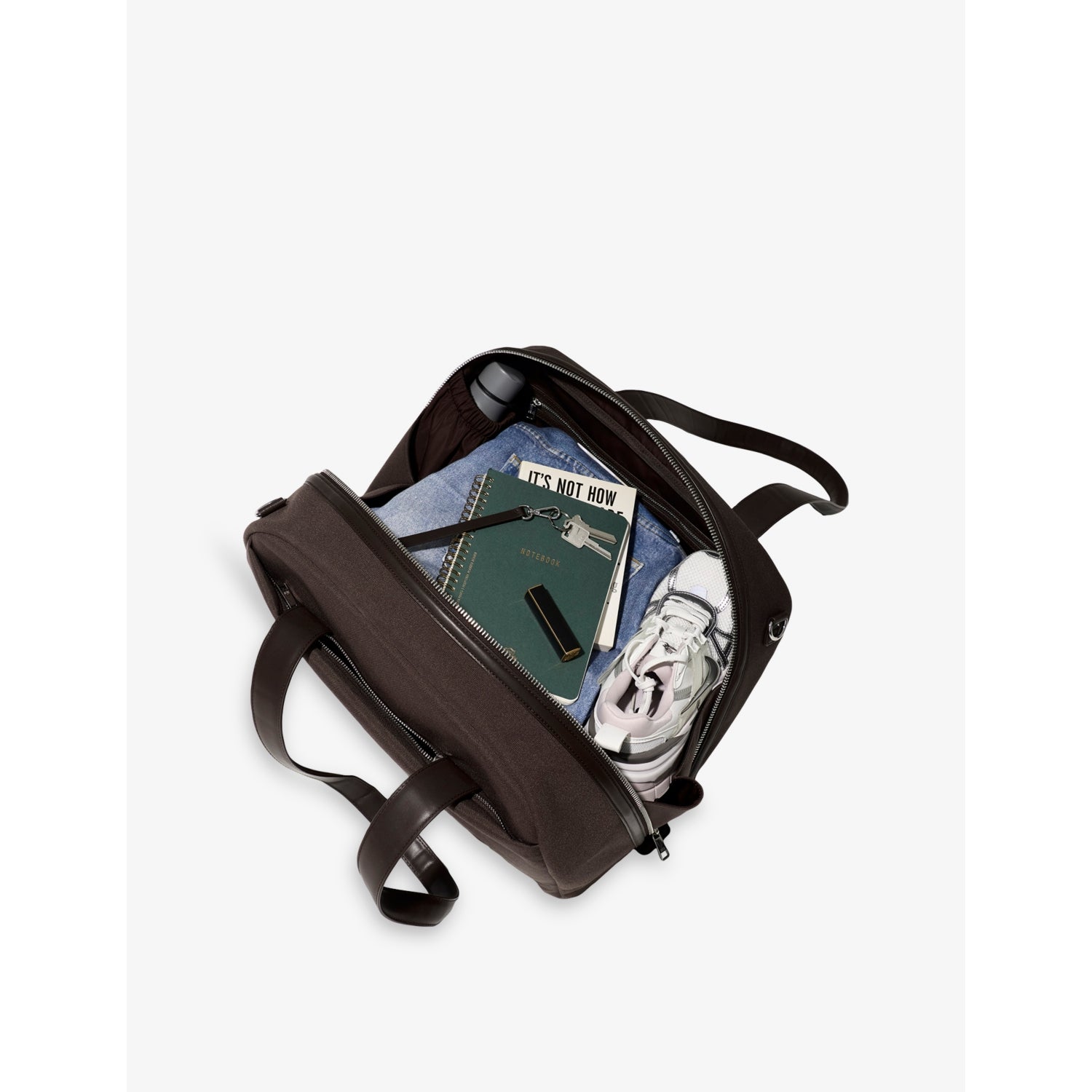 BÉIS Duffle Leather-Trim Bag 28L with padded straps, UK version