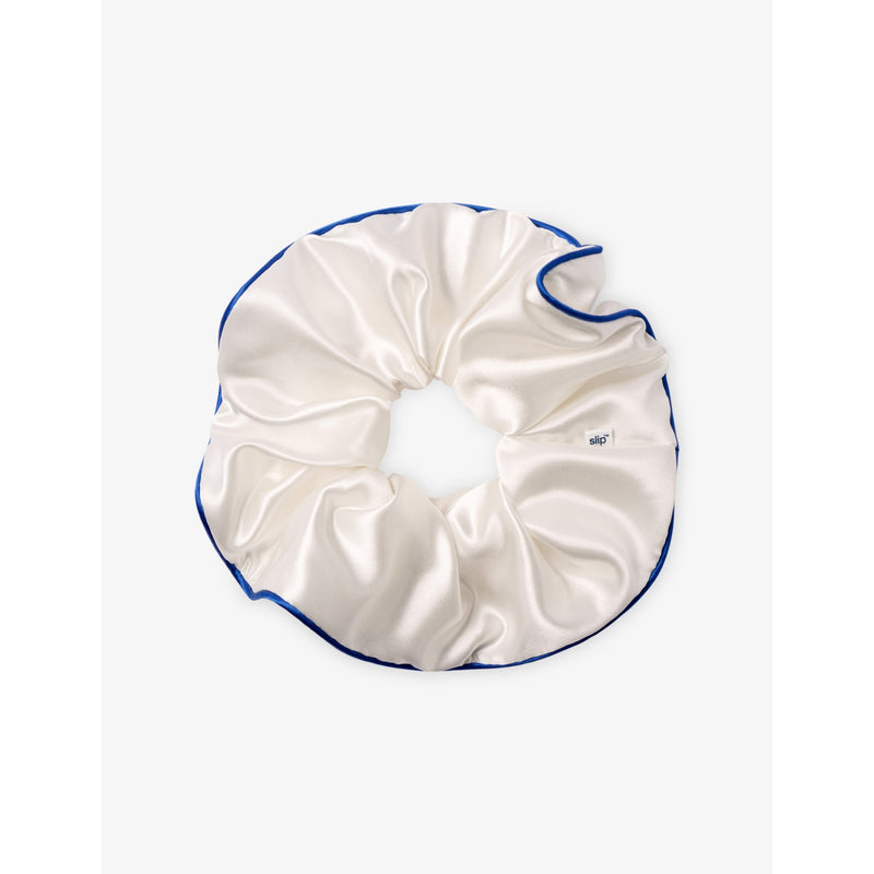 Courtside pure silk jumbo scrunchie, imported from the UK