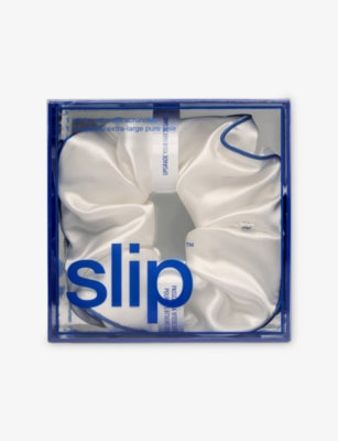 Courtside pure silk jumbo scrunchie, imported from the UK