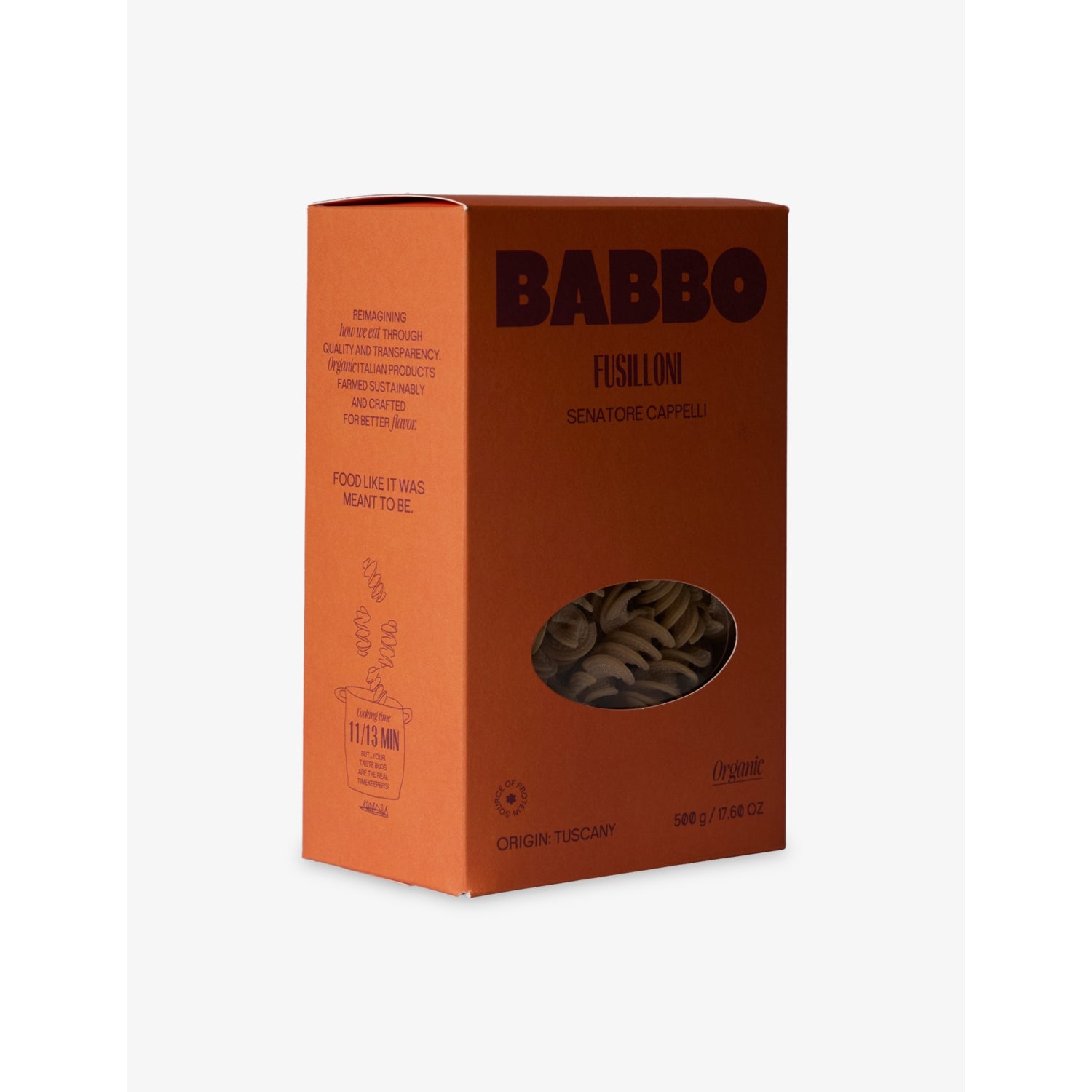 Babbo Fusilloni Senatore Capelli pasta 500g, imported from the UK