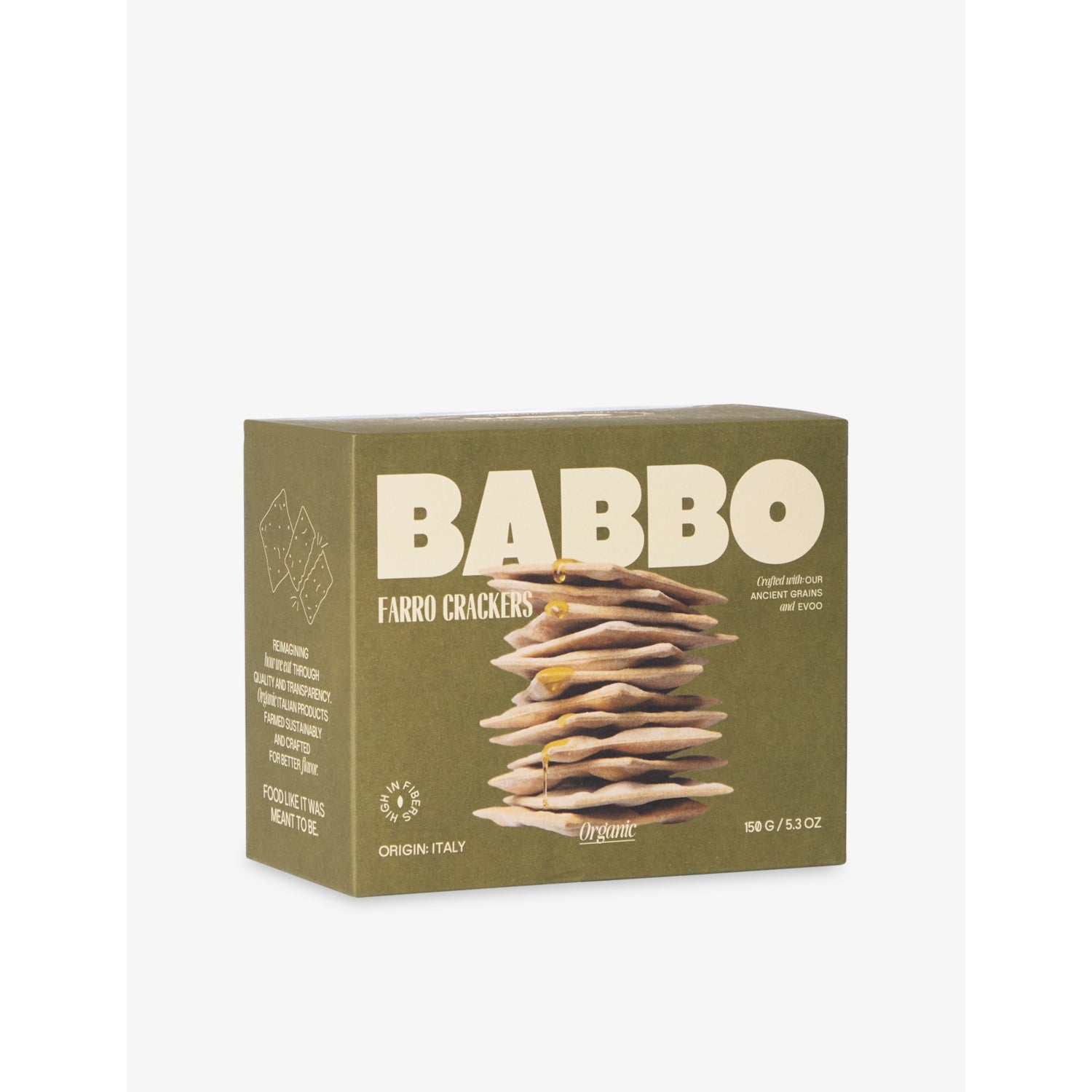 Babbo Farro Spelt Crackers 150g - British product