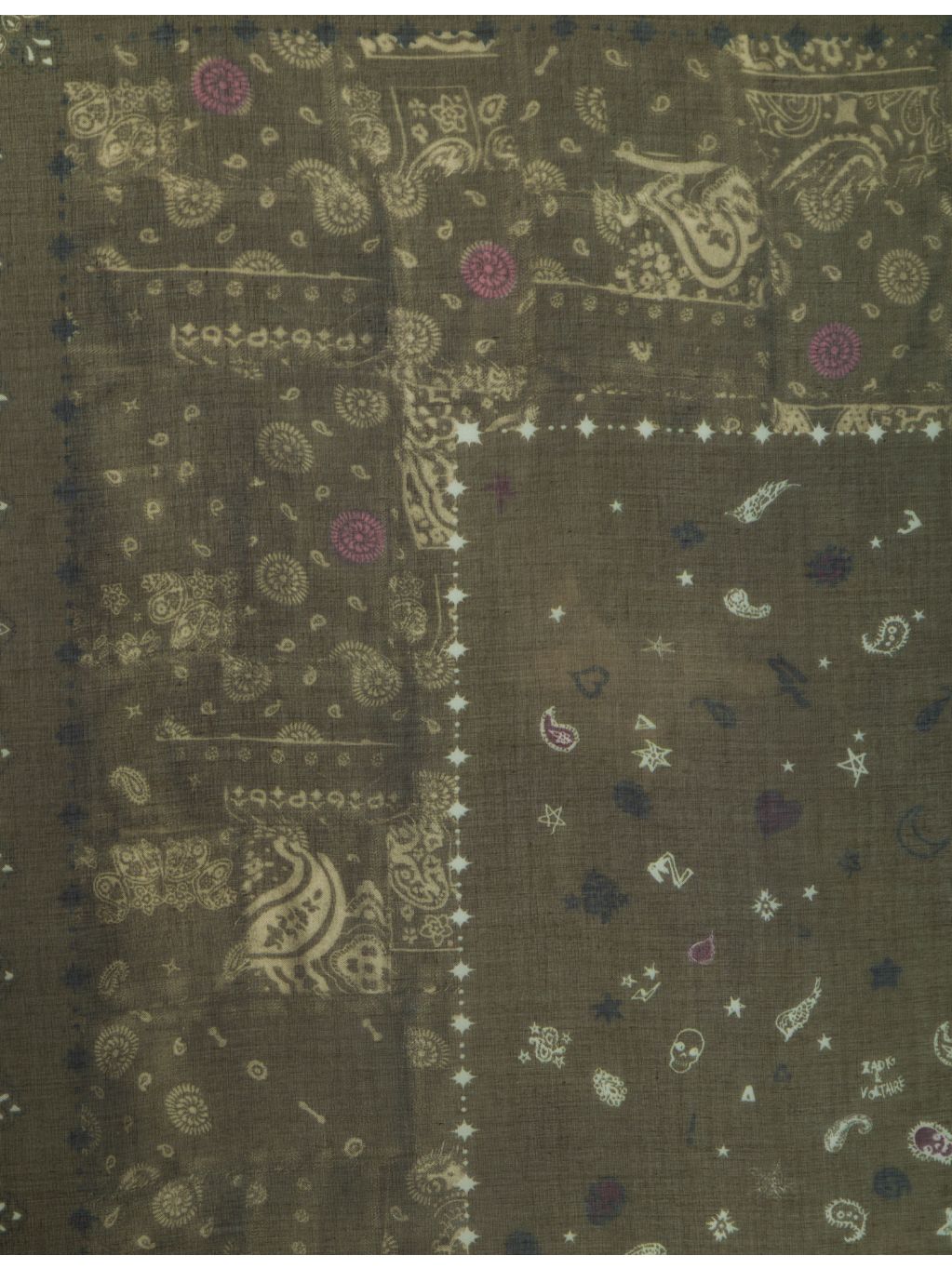 Zadig&Voltaire vintage printed modal scarf 85cm square, UK version