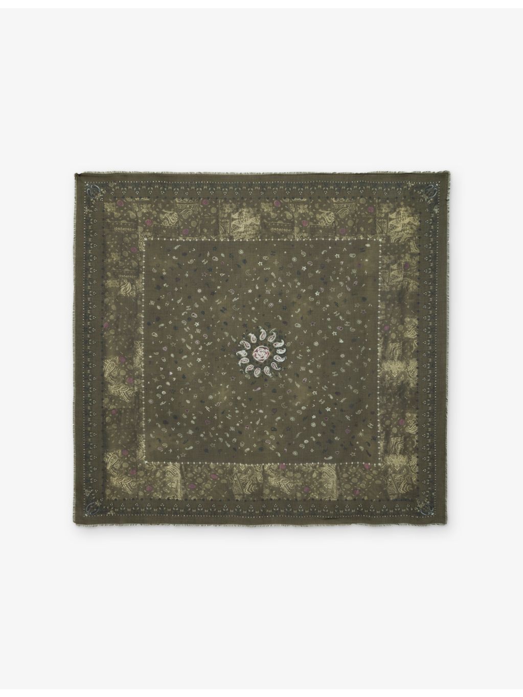 Zadig&Voltaire vintage printed modal scarf 85cm square, UK version