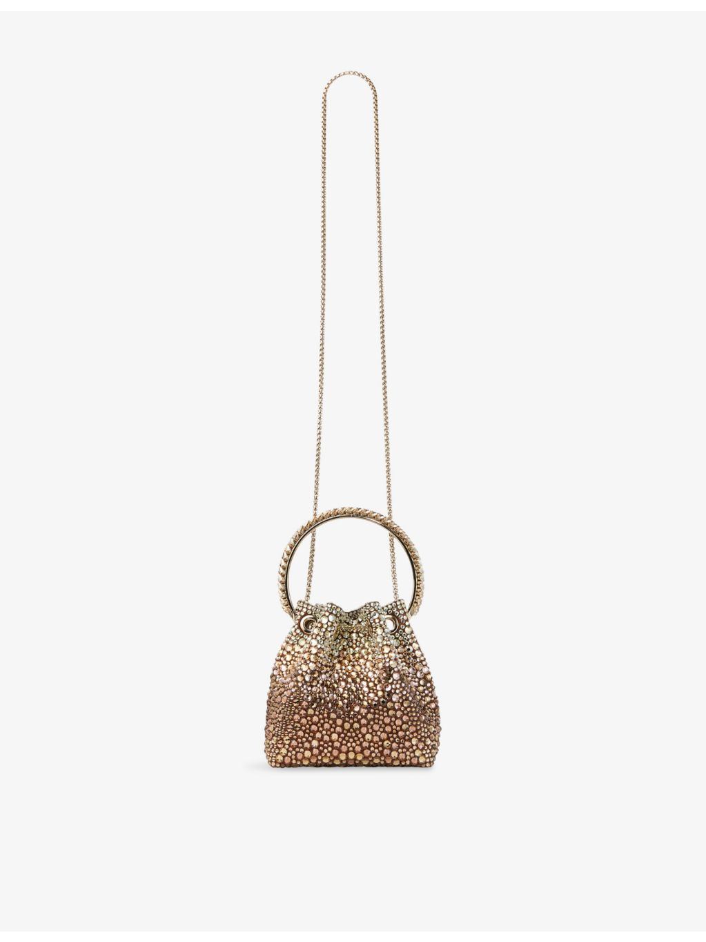 Jimmy Choo satin top-handle bag with crystal embellishments, UK version