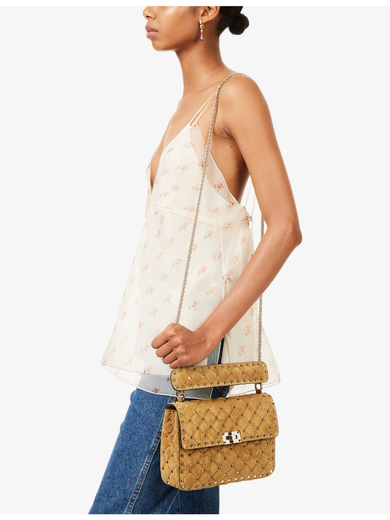 Valentino Garavani Rockstud Spike medium leather top-handle bag, UK version
