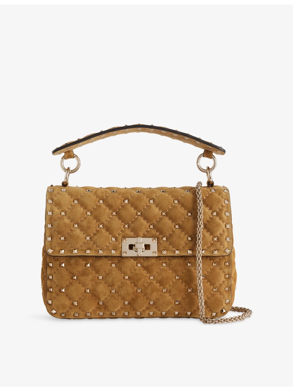 Valentino Garavani Rockstud Spike medium leather top-handle bag, UK version