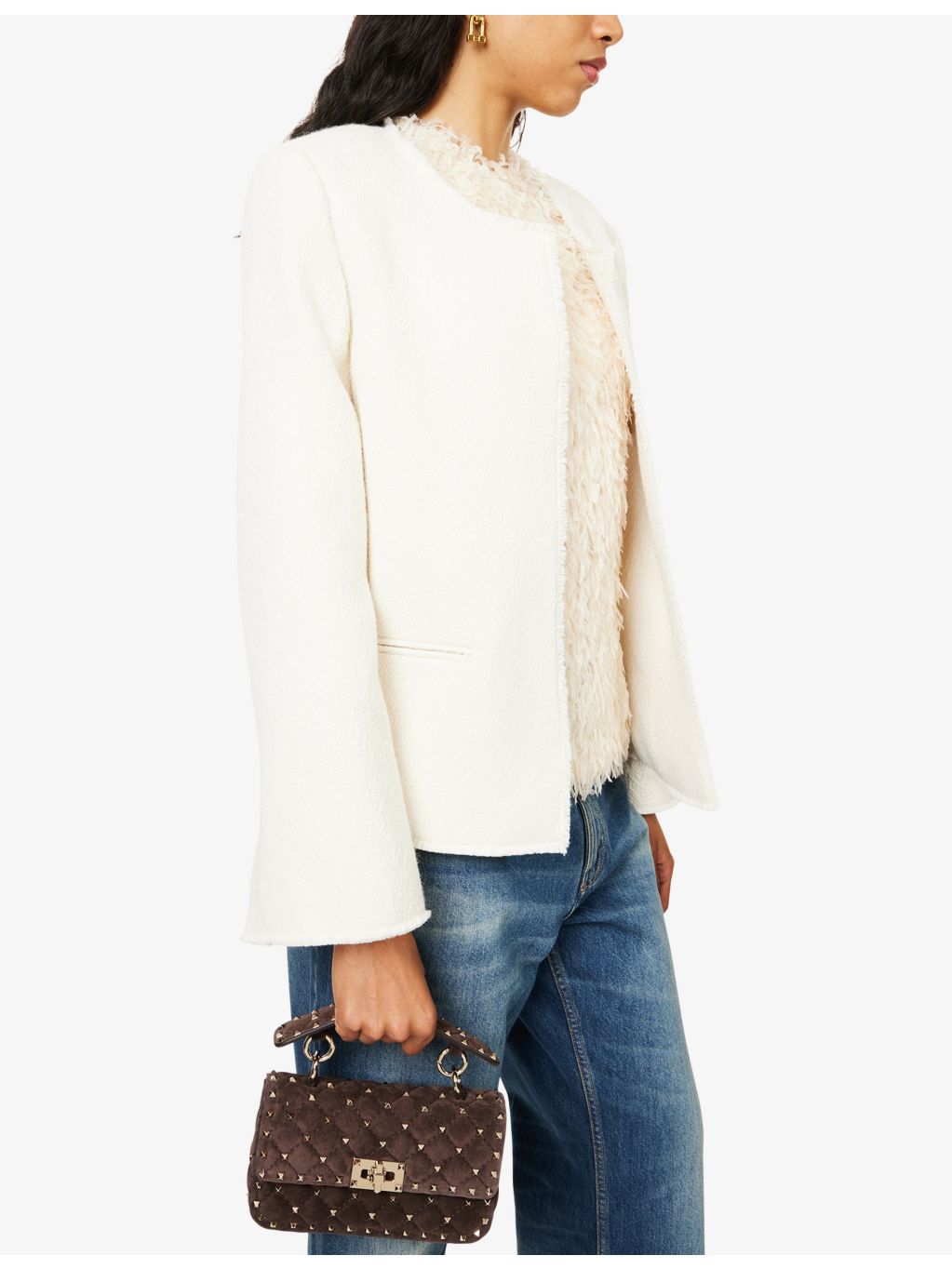 Valentino Garavani Rockstud Spike small leather shoulder bag, UK version