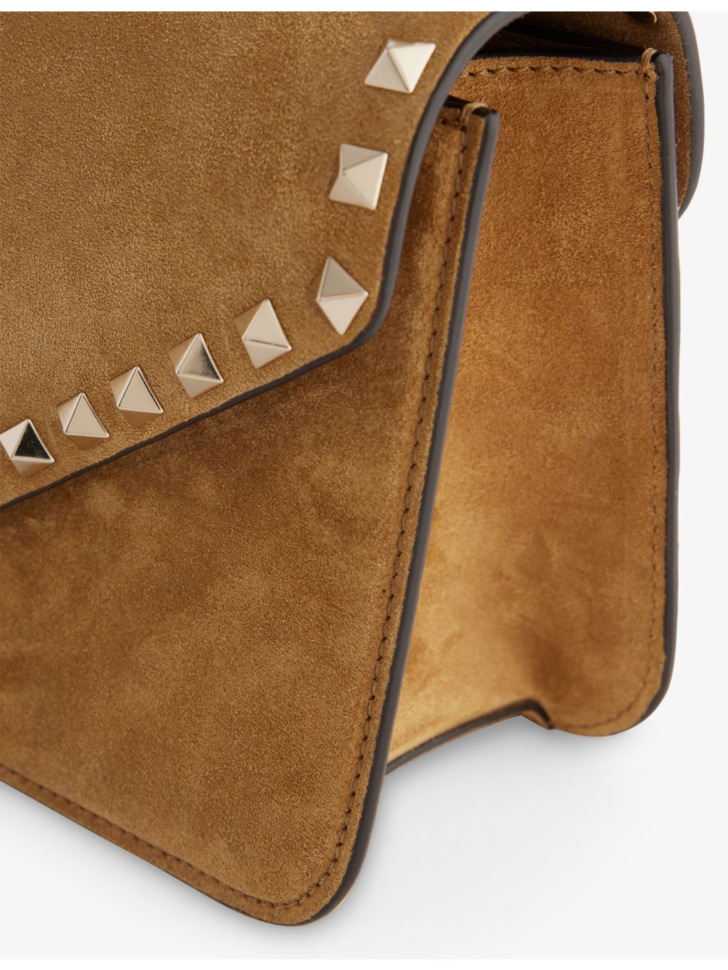 Valentino Garavani Rockstud suede satchel bag, imported from the UK