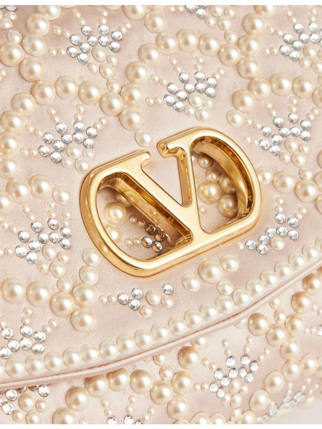 Valentino Garavani shoulder bag small pearl and rhinestone - British product