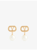 Valentino Garavani pearl drop brass earrings, imported from the UK