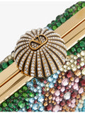 Valentino Garavani flower bead-embellished leather clutch bag, UK version