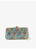 Valentino Garavani flower bead-embellished leather clutch bag, UK version