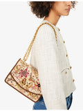 Valentino Garavani Vain bead-embellished silk shoulder bag, UK version