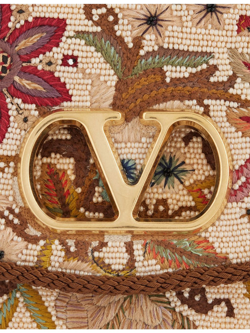 Valentino Garavani Vain bead-embellished silk shoulder bag, UK version