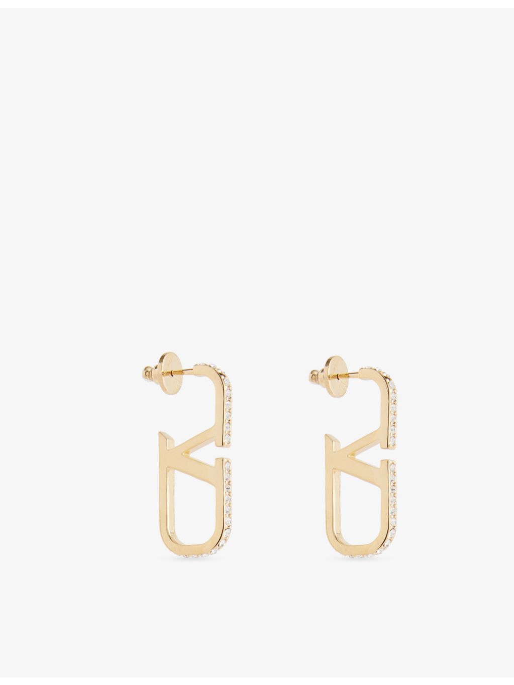 Valentino Garavani VLogo strass drop earrings, UK version
