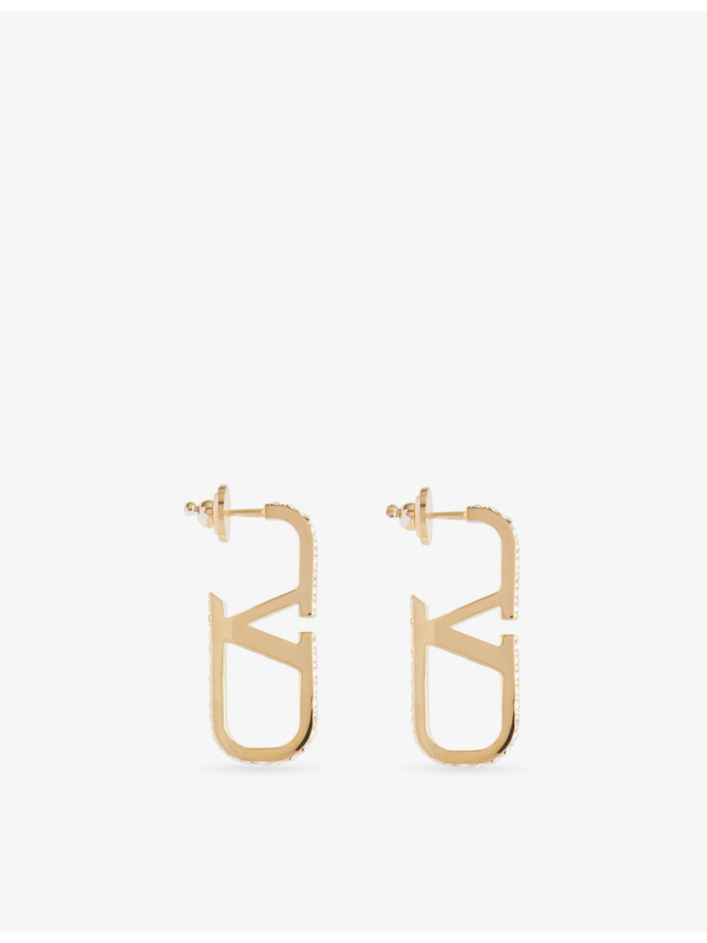 Valentino Garavani VLogo strass drop earrings, UK version