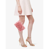 Valentino Garavani flower embroidered pouch in silk and viscose, UK version