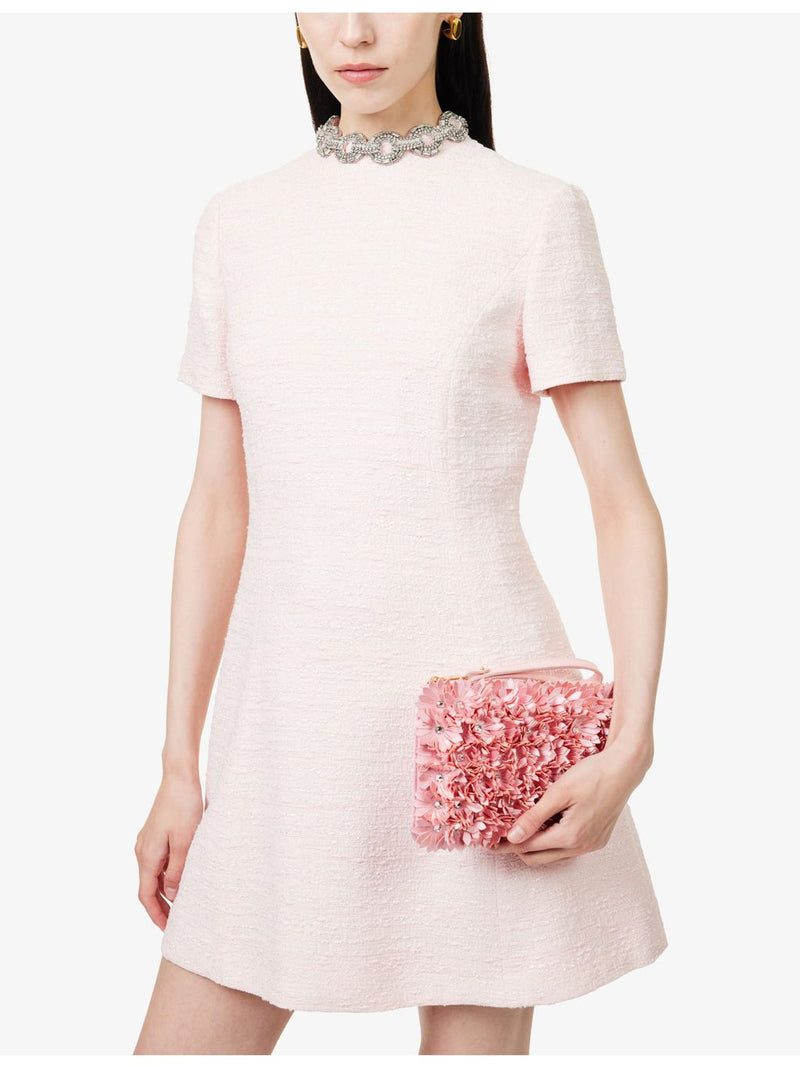 Valentino Garavani flower embroidered pouch in silk and viscose, UK version