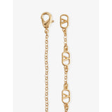 Valentino Garavani Ovalette brass necklace with VL logo pendant, UK version