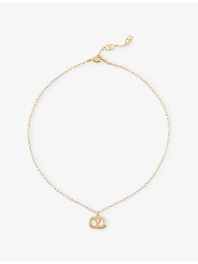 selfridges Valentino Garavani Ovalette Brass Necklace- Buy online at McGrocer