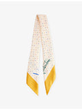 Valentino Garavani silk bandeau scarf with all-over print, imported from the UK