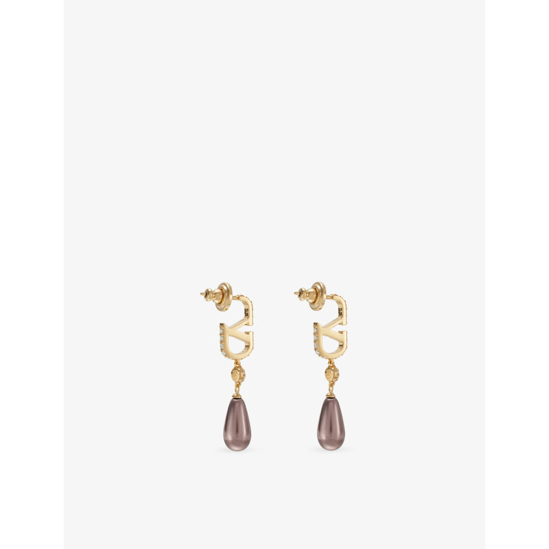 Valentino Garavani drop earrings with red stone droplet - British product