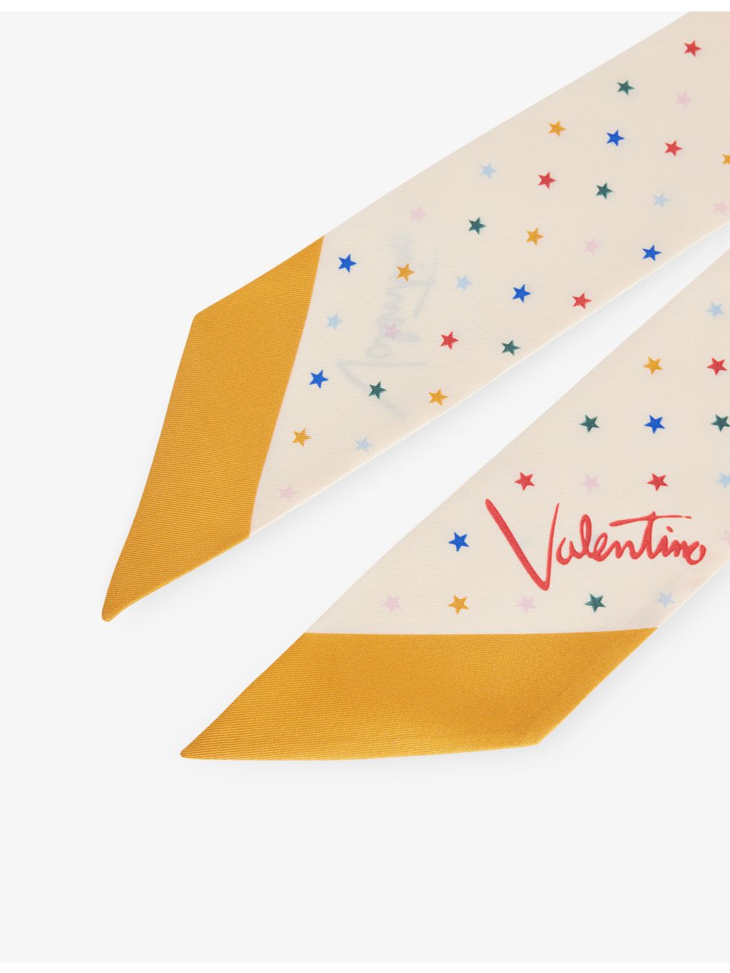 Valentino Garavani silk scarf with star pattern 6 x 120cm (British brand)
