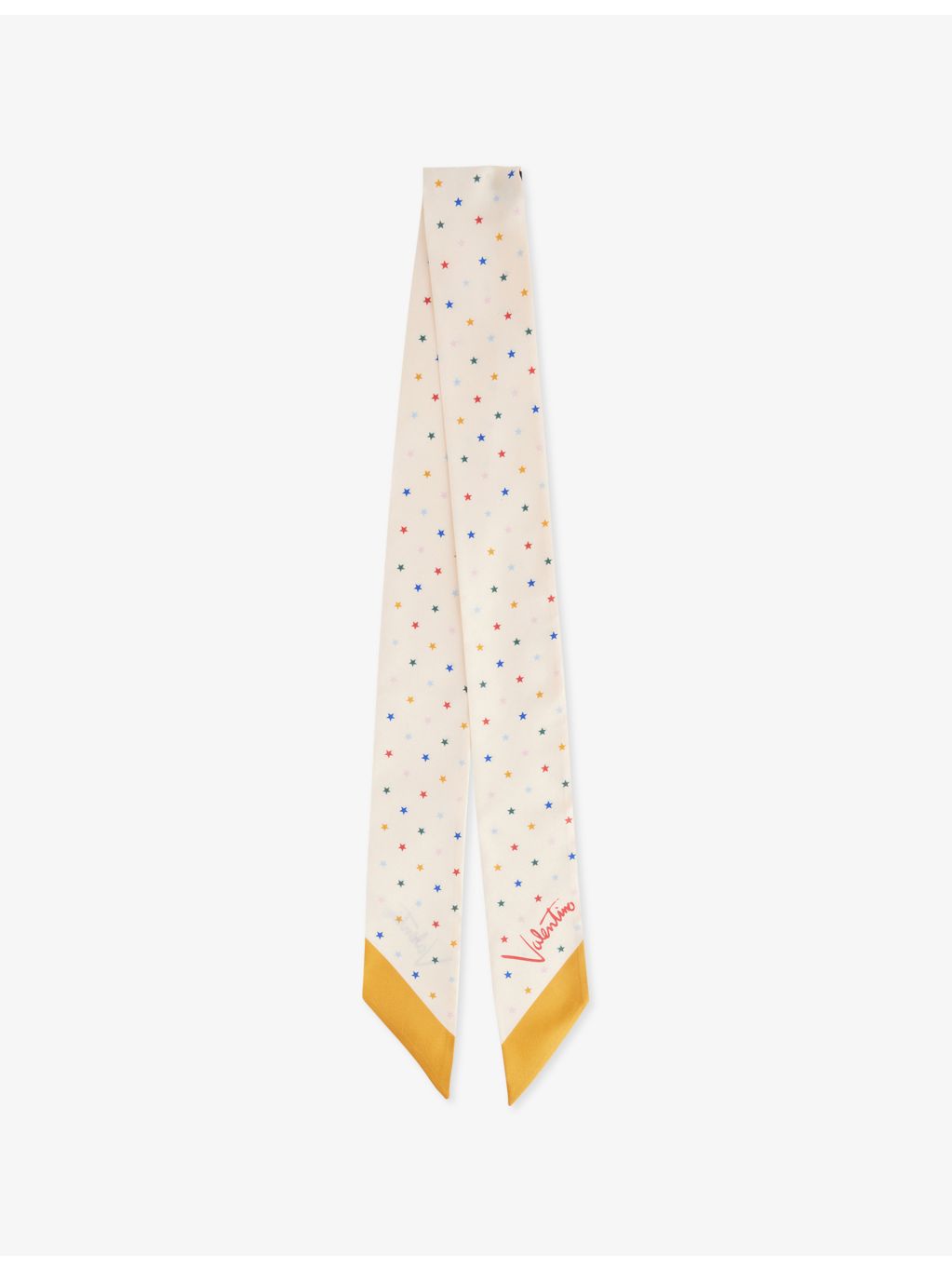 Valentino Garavani silk scarf with star pattern 6 x 120cm (British brand)