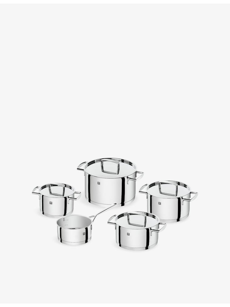 Zwilling J.A Henckels five-piece stainless steel pot set, imported from the UK