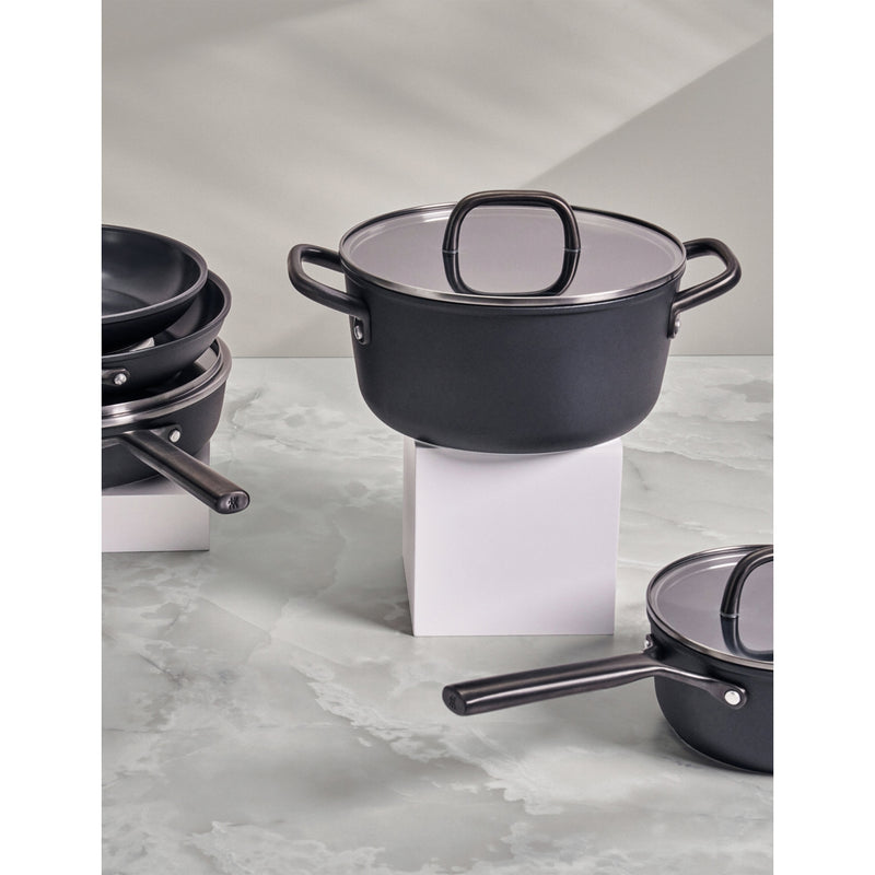 Zwilling Milano 24cm aluminium stock pot with glass lid, imported from the UK