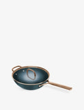 Zwilling Milano aluminium wok pan 30cm with glass lid - British product