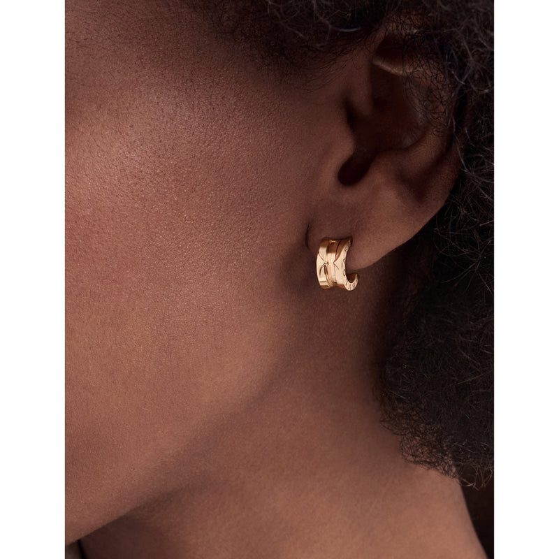 Bvlgari B.zero1 18ct rose gold single hoop earring, imported from the UK