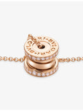 Bvlgari B.zero1 pendant necklace 18ct rose-gold 0.25ct diamond, imported from the UK