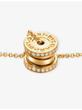 Bvlgari pendant necklace 18ct yellow gold diamond 0.25ct (British brand)