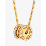Bvlgari pendant necklace 18ct yellow gold diamond 0.25ct (British brand)