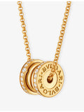 Bvlgari pendant necklace 18ct yellow gold diamond 0.25ct (British brand)