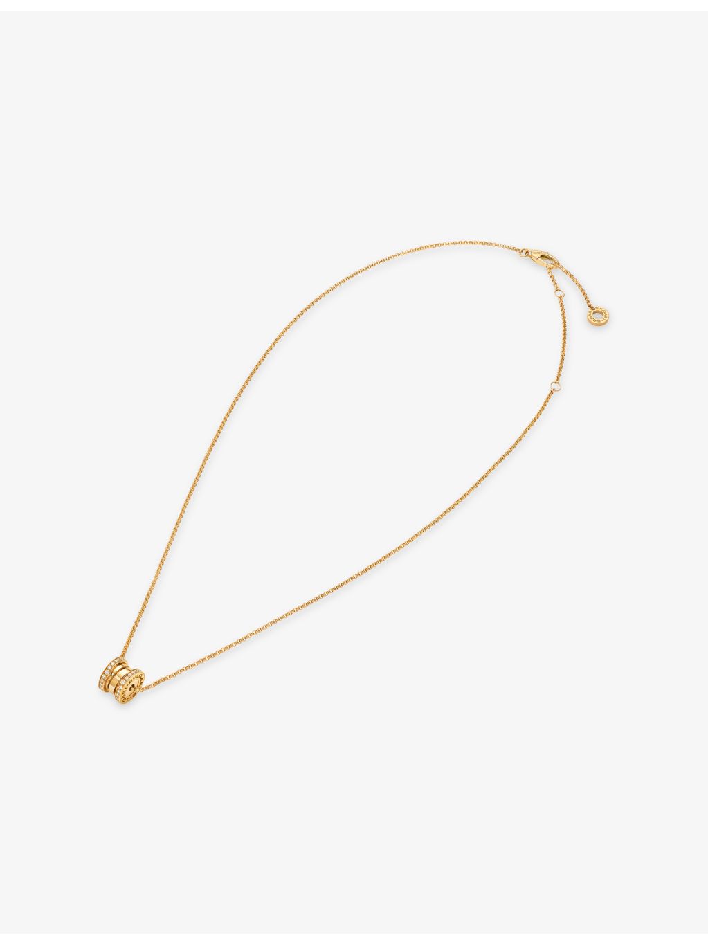 Bvlgari pendant necklace 18ct yellow gold diamond 0.25ct (British brand)