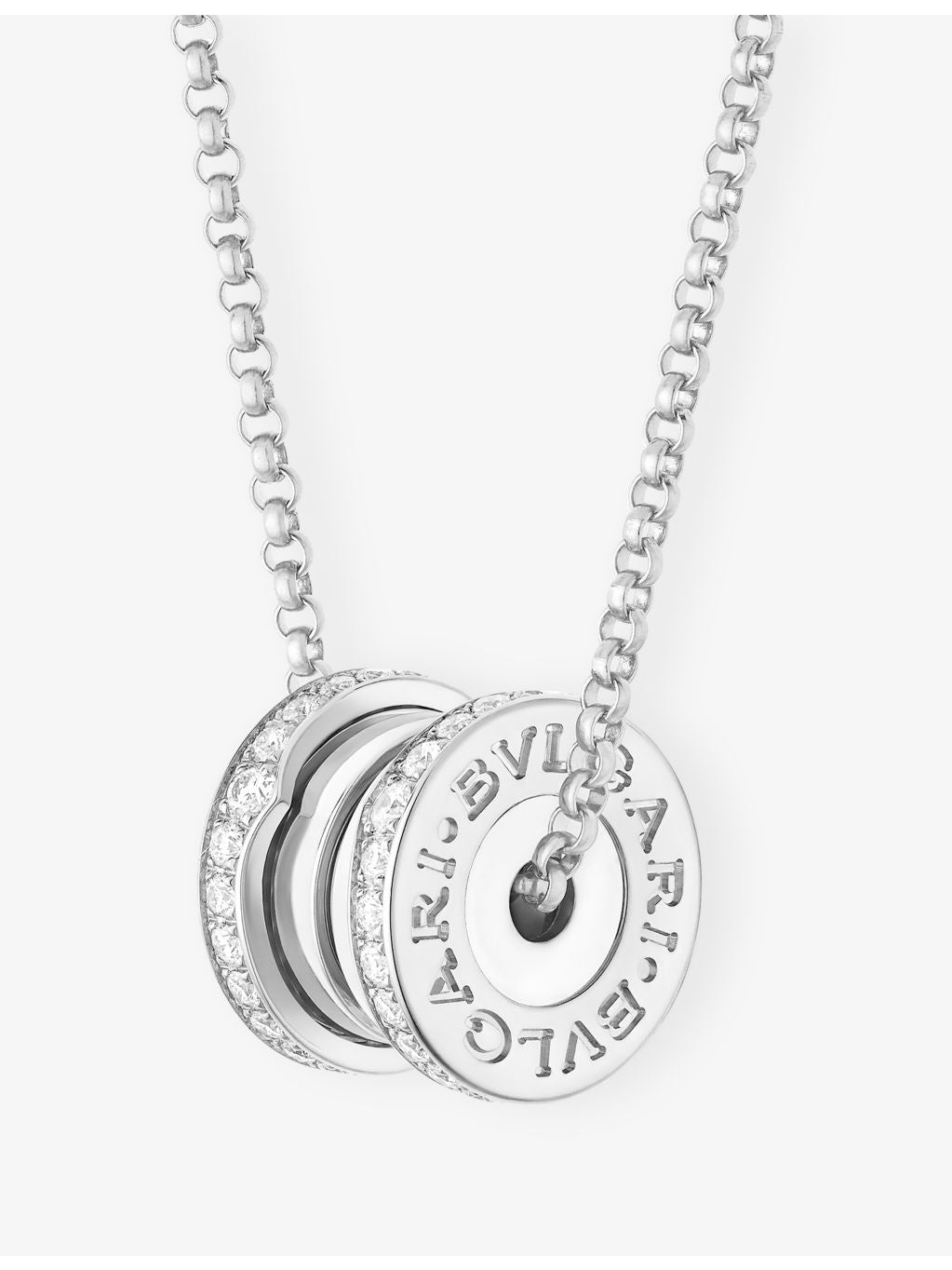 Bvlgari B.zero1 18ct white gold diamond necklace, UK version