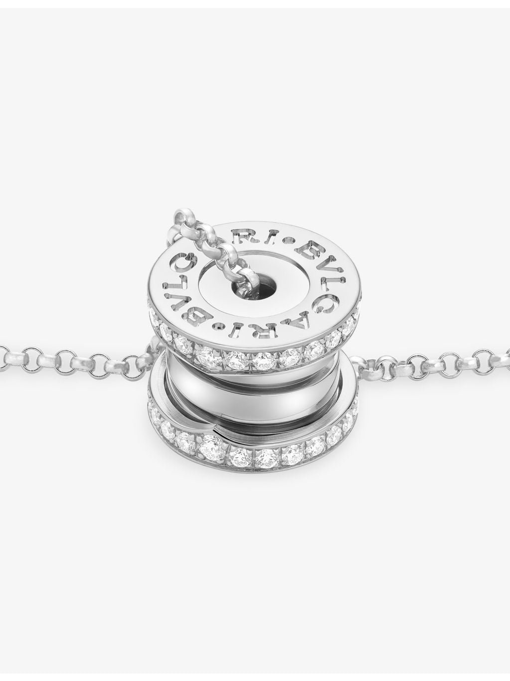 Bvlgari B.zero1 18ct white gold diamond necklace, UK version
