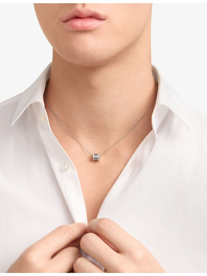 Bvlgari B.zero1 18ct white gold diamond necklace, UK version