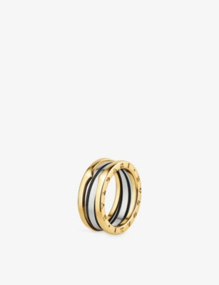 Bvlgari B.zero1 18ct Yellow Gold and Stainless Steel Two-Band Ring